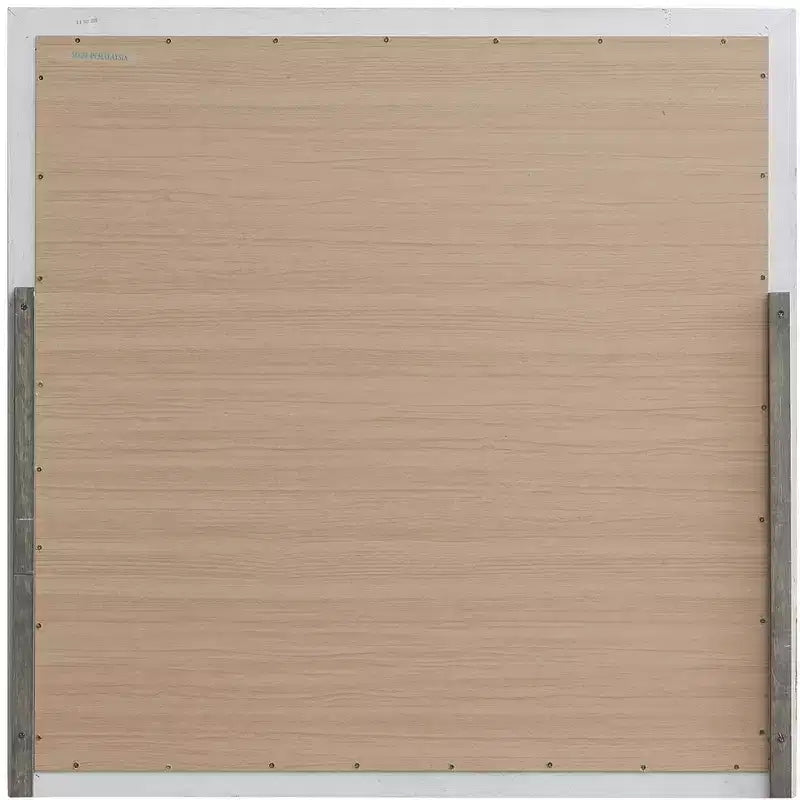 Miroir de commode carré encadré en argent champagne moderne Passion Furniture Lorana 38 po x 38 po