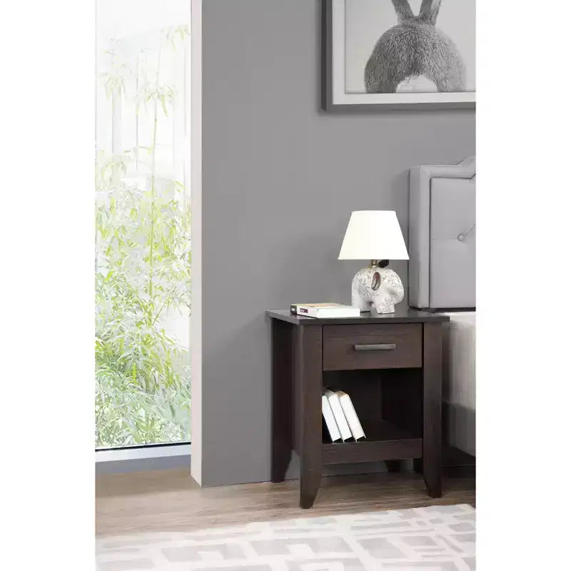 Passion Furniture Lennox table de chevet 1 tiroir (61 cm H x 53 cm L x 46 cm P)