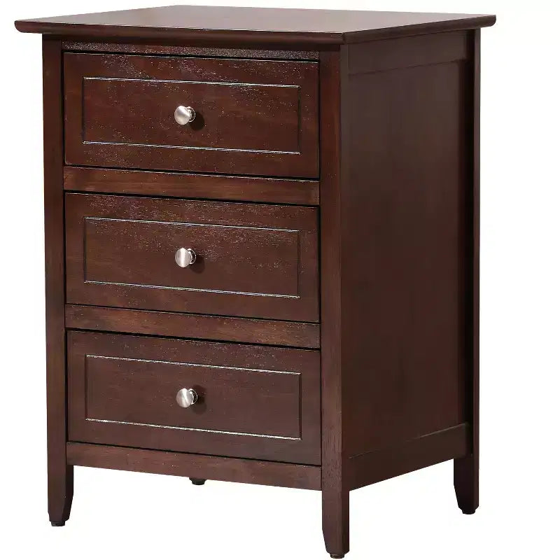Table de chevet à 3 tiroirs Daniel Passion Furniture (63,5 cm H x 48,26 cm L x 38,1 cm P)