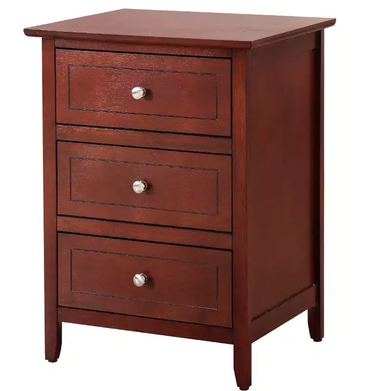 Table de chevet à 3 tiroirs Daniel Passion Furniture (63,5 cm H x 48,26 cm L x 38,1 cm P)