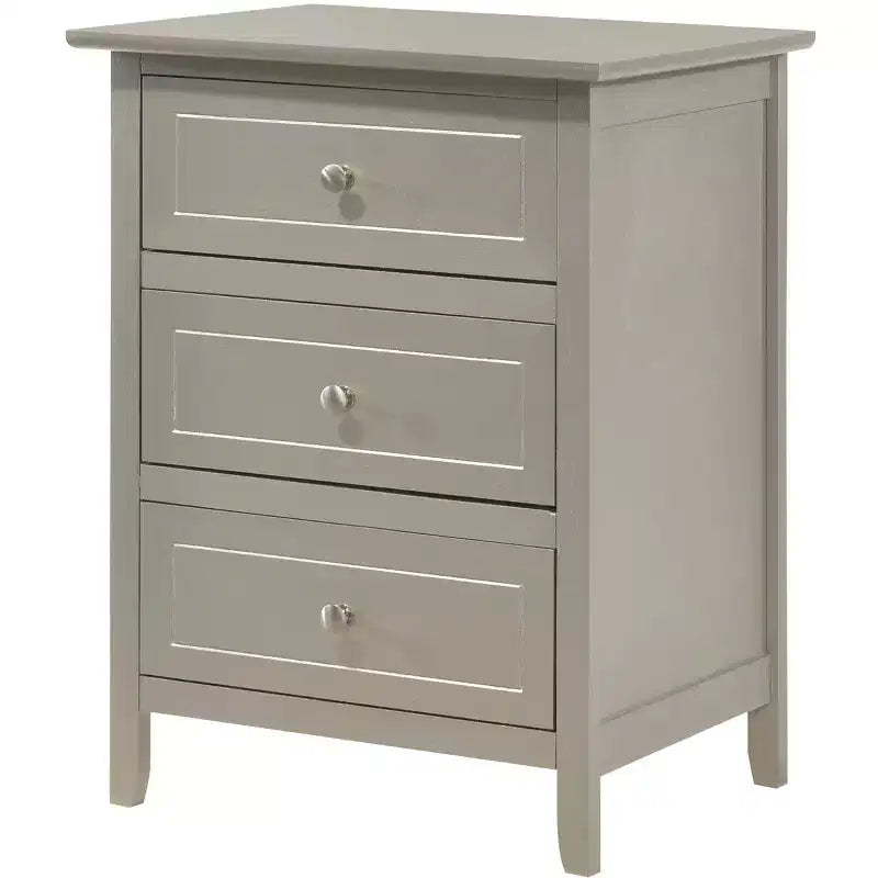 Table de chevet à 3 tiroirs Daniel Passion Furniture (63,5 cm H x 48,26 cm L x 38,1 cm P)