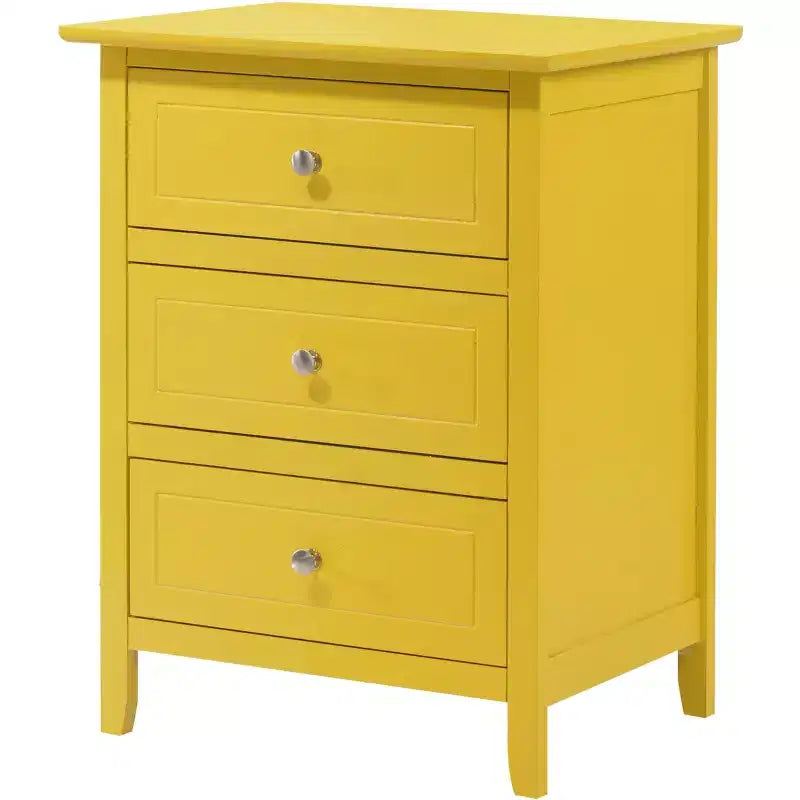 Table de chevet à 3 tiroirs Daniel Passion Furniture (63,5 cm H x 48,26 cm L x 38,1 cm P)
