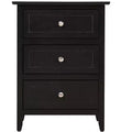 Table de chevet à 3 tiroirs Daniel Passion Furniture (63,5 cm H x 48,26 cm L x 38,1 cm P)