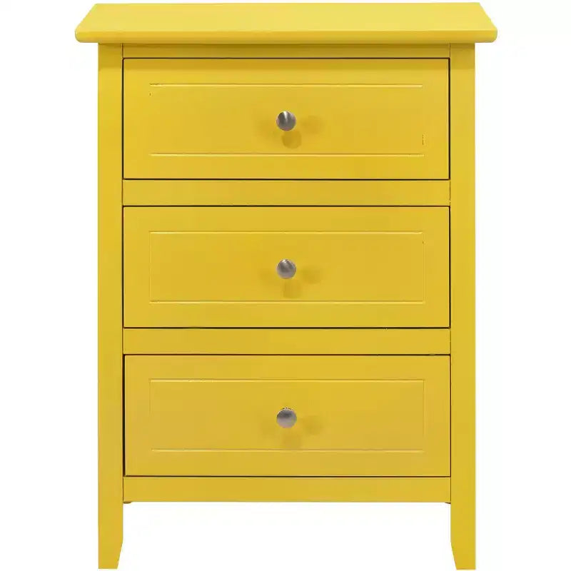 Table de chevet à 3 tiroirs Daniel Passion Furniture (63,5 cm H x 48,26 cm L x 38,1 cm P)