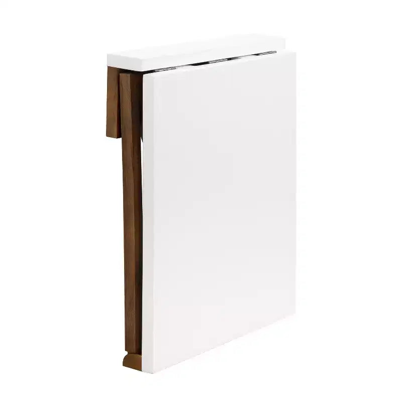 Table à manger rectangulaire Kate and Laurel Truss en MDF, 24x33x31, blanc et noyer