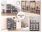 Boîte à chaussures MPM 12 pièces, organisateur de chaussures empilable en plastique transparent, étagère à chaussures, boîte de rangement pour baskets avec couvercle, pour hommes et femmes S
