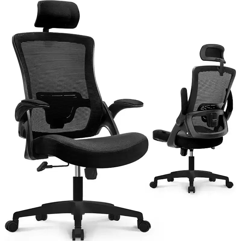 Chaise de bureau ergonomique pivotante NEO avec appui-tête, support lombaire et hauteur réglable