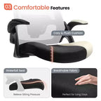 Chaise de bureau ergonomique pivotante NEO avec appui-tête, support lombaire et hauteur réglable