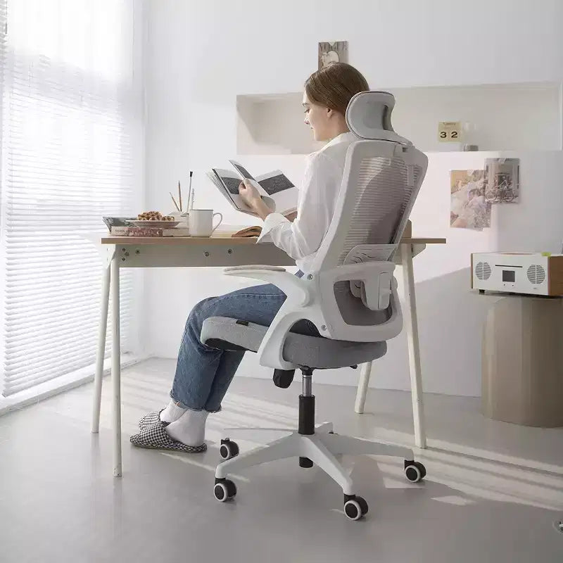 Chaise de bureau ergonomique pivotante NEO avec appui-tête, support lombaire et hauteur réglable