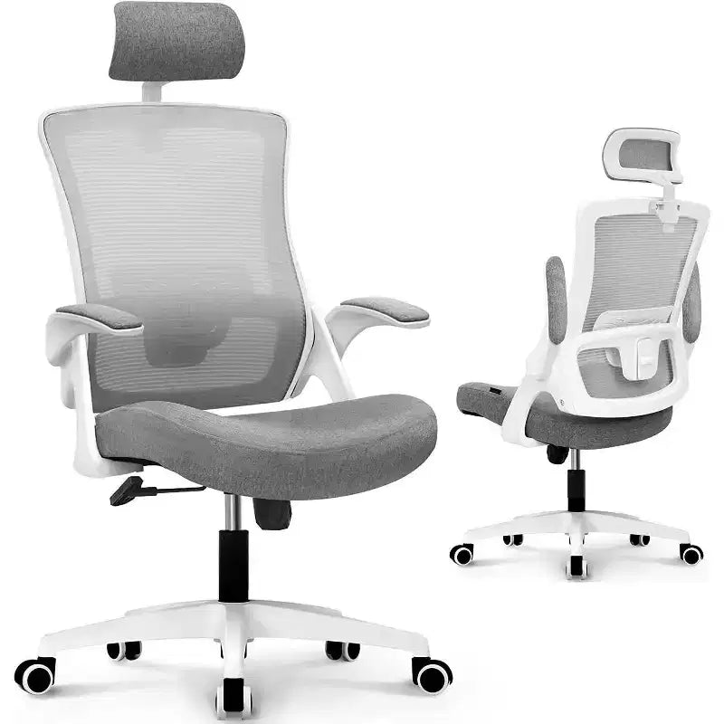 Chaise de bureau ergonomique pivotante NEO avec appui-tête, support lombaire et hauteur réglable