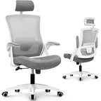Chaise de bureau ergonomique pivotante NEO avec appui-tête, support lombaire et hauteur réglable