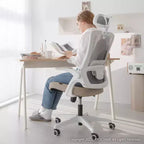 Chaise de bureau ergonomique pivotante NEO avec appui-tête, support lombaire et hauteur réglable