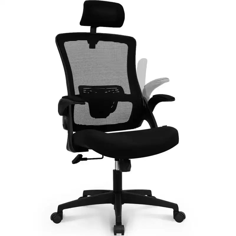 Chaise de bureau ergonomique pivotante NEO avec appui-tête, support lombaire et hauteur réglable