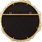 Miroir mural rond Uttermost en feuille de lotus superposée, 85 cm de large, couleur or
