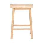Tabouret de bar/comptoir de cuisine classique PJ Wood avec assise sans dossier et 4 pieds carrés, 61 cm, pour maisons, salles à manger et bars, naturel (lot de 3)