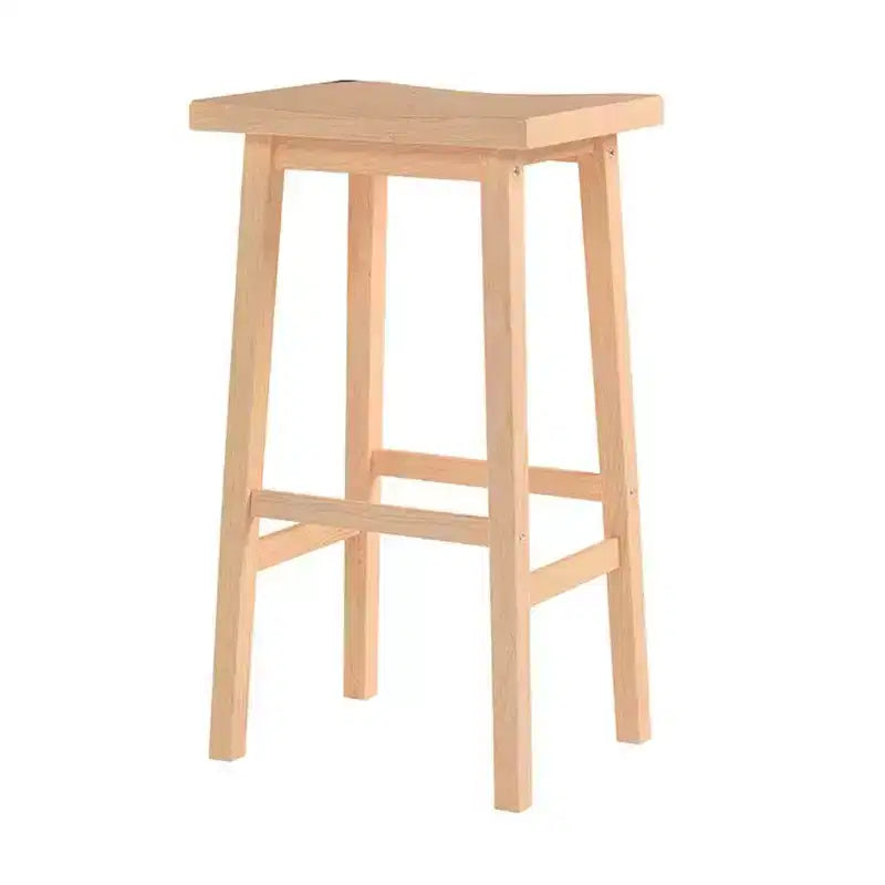 Tabouret de bar/comptoir de cuisine classique PJ Wood avec assise sans dossier et 4 pieds carrés, 61 cm, pour maisons, salles à manger et bars, naturel (lot de 3)