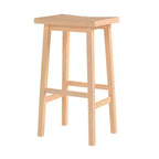 Tabouret de bar/comptoir de cuisine classique PJ Wood avec assise sans dossier et 4 pieds carrés, 61 cm, pour maisons, salles à manger et bars, naturel (lot de 3)