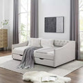Twin/Full Size Daybed, Upholstered Tufted Sofa Bed with Drawers-ModernLuxe