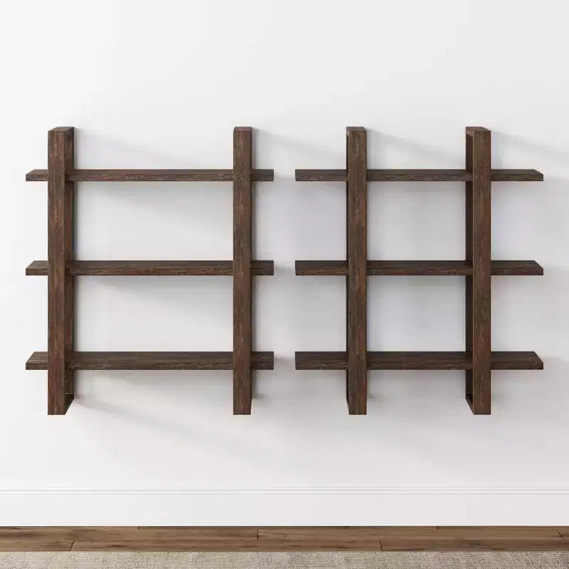 Étagère murale flottante réglable en bois massif 32 - Nathan James
