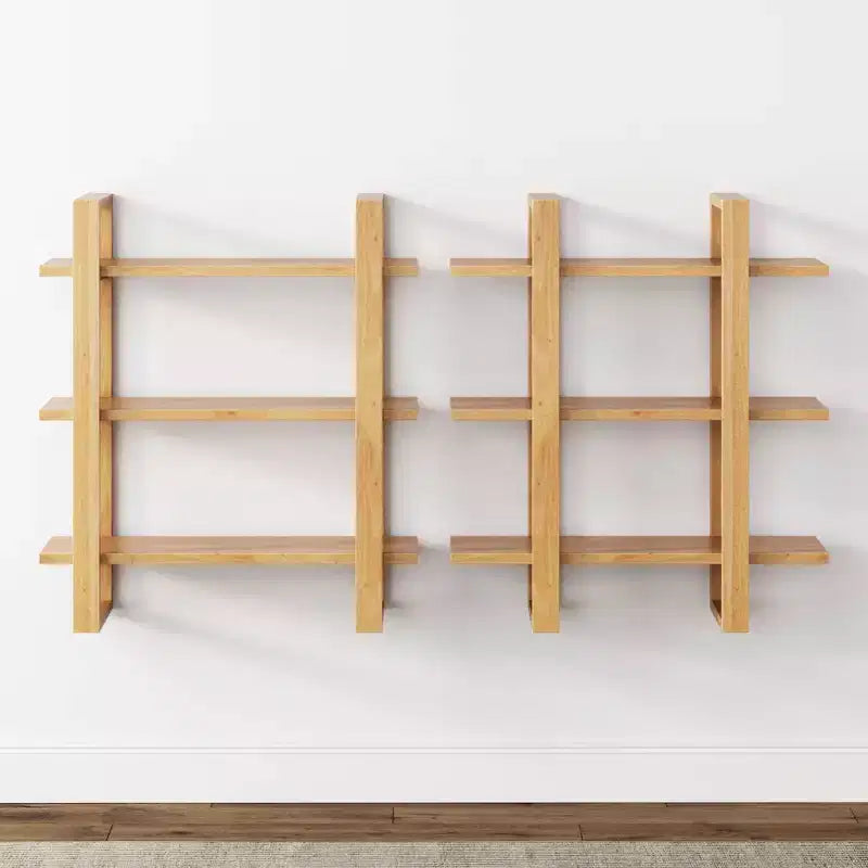 Étagère murale flottante réglable en bois massif 32 - Nathan James