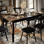 Table à manger en bois Merrick Lane avec pieds fuselés