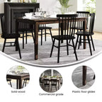 Table à manger en bois Merrick Lane avec pieds fuselés