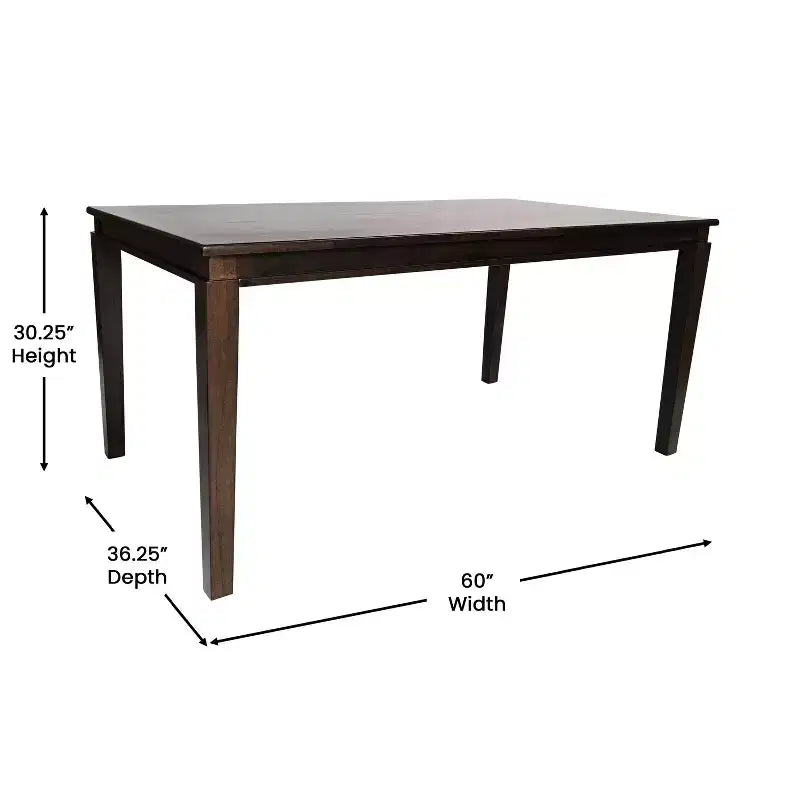 Table à manger en bois Merrick Lane avec pieds fuselés