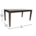 Table à manger en bois Merrick Lane avec pieds fuselés