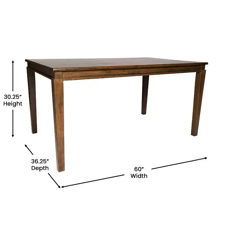 Table à manger en bois Merrick Lane avec pieds fuselés