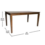 Table à manger en bois Merrick Lane avec pieds fuselés