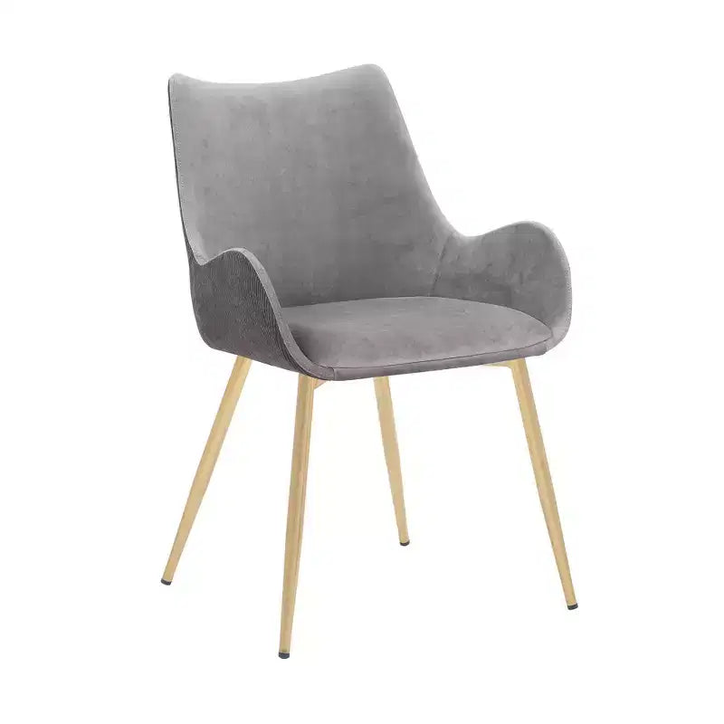 Chaise de salle à manger Avery en tissu/métal - Armen Living