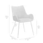 Chaise de salle à manger Avery en tissu/métal - Armen Living