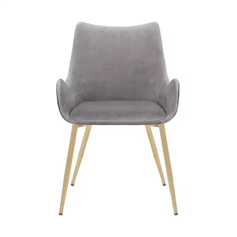 Chaise de salle à manger Avery en tissu/métal - Armen Living