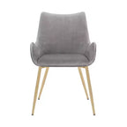 Chaise de salle à manger Avery en tissu/métal - Armen Living