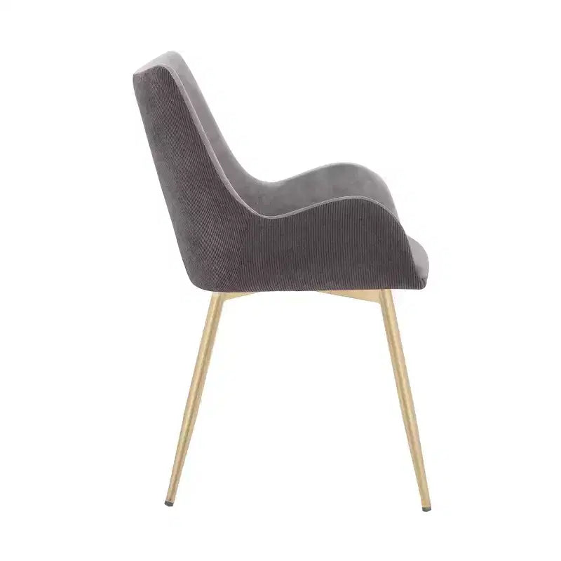 Chaise de salle à manger Avery en tissu/métal - Armen Living