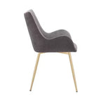 Chaise de salle à manger Avery en tissu/métal - Armen Living