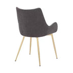 Chaise de salle à manger Avery en tissu/métal - Armen Living