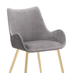 Chaise de salle à manger Avery en tissu/métal - Armen Living