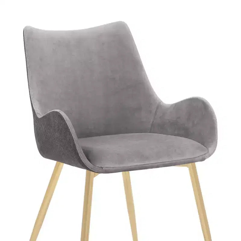 Chaise de salle à manger Avery en tissu/métal - Armen Living