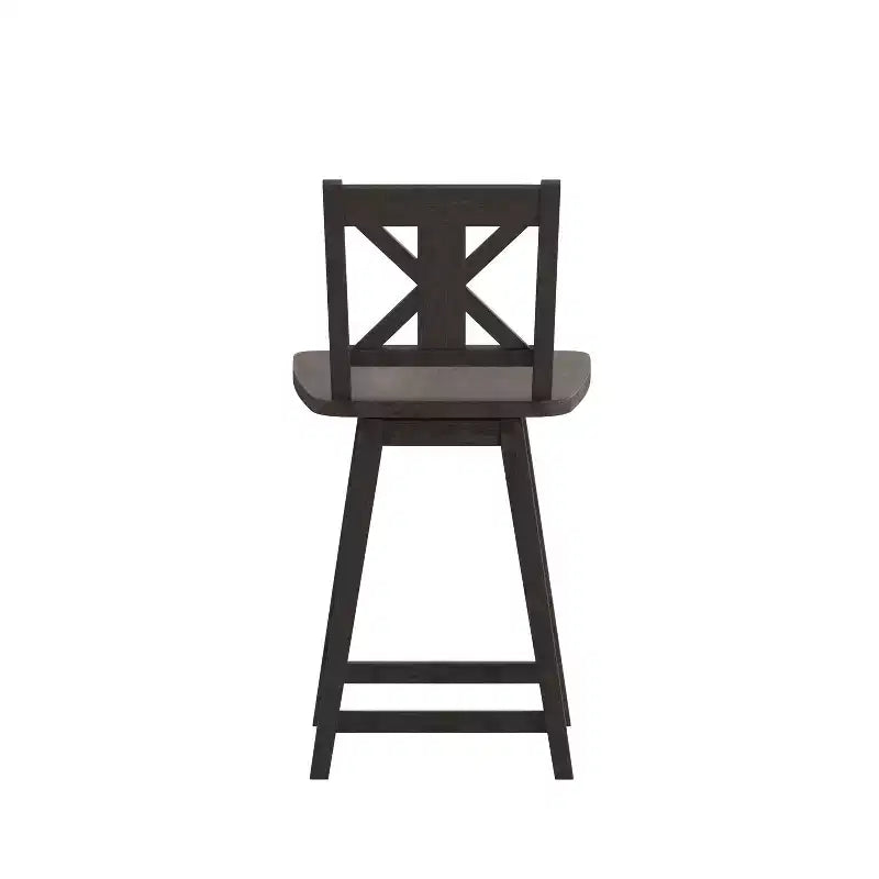 Tabouret de bar pivotant Flash Furniture Gwendolyn, hauteur comptoir, en bois massif, de style ferme moderne, de qualité commerciale