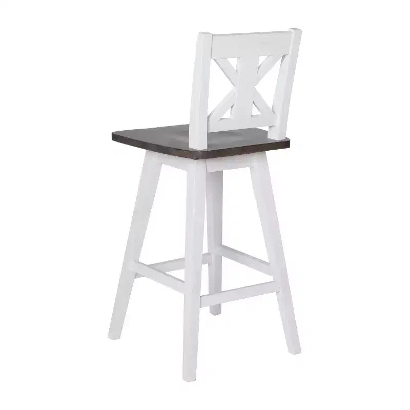 Tabouret de bar pivotant Flash Furniture Gwendolyn, hauteur comptoir, en bois massif, de style ferme moderne, de qualité commerciale