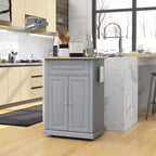 HOMCOM Chariot de cuisine roulant, Desserte de service portable avec tiroir, étagère réglable et 2 porte-serviettes