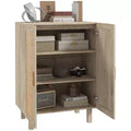 HOMCOM Buffet Cabinet, Storage Cabinet, Sideboard Floor Accent Cabinet with Rattan Doors and Adjustable Shelves for Living Room