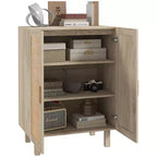 HOMCOM Buffet Cabinet, Storage Cabinet, Sideboard Floor Accent Cabinet with Rattan Doors and Adjustable Shelves for Living Room