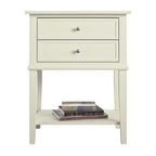 Table de chevet Franklin Ameriwood Home avec 2 tiroirs et une étagère inférieure