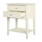 Table de chevet Franklin Ameriwood Home avec 2 tiroirs et une étagère inférieure