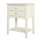 Table de chevet Franklin Ameriwood Home avec 2 tiroirs et une étagère inférieure
