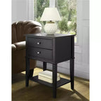 Table de chevet Franklin Ameriwood Home avec 2 tiroirs et une étagère inférieure