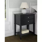 Table de chevet Franklin Ameriwood Home avec 2 tiroirs et une étagère inférieure