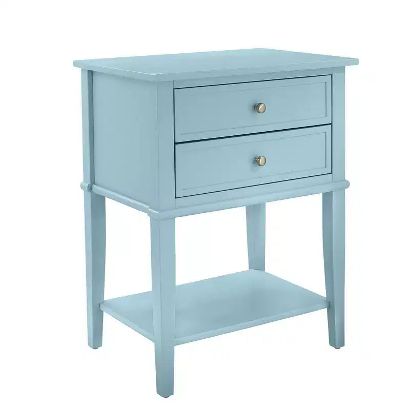 Table de chevet Franklin Ameriwood Home avec 2 tiroirs et une étagère inférieure